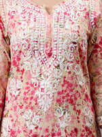 Load image into Gallery viewer, Seva Chikan Hand Embroidered Mal Mal Lucknowi Chikankari Kurta Set
