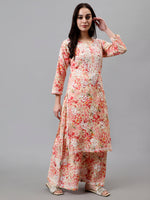 Load image into Gallery viewer, Seva Chikan Hand Embroidered Mal Mal Lucknowi Chikankari Kurta Set