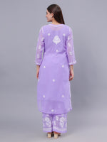 Load image into Gallery viewer, Seva Chikan Hand Embroidered Georgette Lucknowi Chikankari Kurta Set