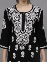 Load image into Gallery viewer, Seva Chikan Hand Embroidered Rayon Lucknowi Chikankari Kurta Set