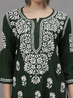Load image into Gallery viewer, Seva Chikan Hand Embroidered Rayon Lucknowi Chikankari Kurta Set