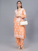 Load image into Gallery viewer, Seva Chikan Hand Embroidered Rayon Lucknowi Chikankari Kurta Set