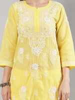 Load image into Gallery viewer, Seva Chikan Hand Embroidered Cotton Lucknowi Chikankari Kurta Set