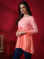 Load image into Gallery viewer, Seva Chikan Hand Embroidered Rayon Lucknowi Chikan Top