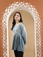 Load image into Gallery viewer, Seva Chikan Hand Embroidered Rayon Lucknowi Chikan Top