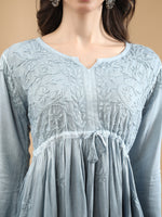 Load image into Gallery viewer, Seva Chikan Hand Embroidered Rayon Lucknowi Chikan Top