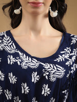 Load image into Gallery viewer, Seva Chikan Hand Embroidered Georgette Lucknowi Chikan Top With Slip