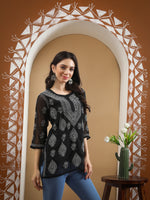 Load image into Gallery viewer, Seva Chikan Hand Embroidered Georgette Lucknowi Chikankari Top With Slip