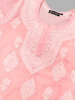 Load image into Gallery viewer, Seva Chikan Hand Embroidered Georgette Lucknowi Chikankari Top With Slip