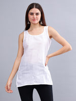 Load image into Gallery viewer, Seva Chikan Hand Embroidered White Kota Lucknowi Chikankari Top SCL9100