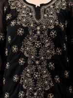 Load image into Gallery viewer, Seva Chikan Hand Embroidered Georgette Lucknowi Chikankari Top With Slip