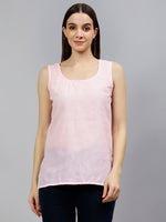 Load image into Gallery viewer, Seva Chikan Hand Embroidered Pink Georgette Lucknowi Chikankari Top With Slip