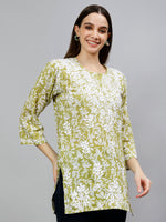 Load image into Gallery viewer, Seva Chikan Hand Embroidered Cotton Lucknowi Chikankari Top