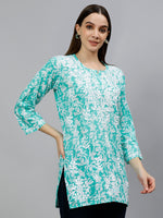 Load image into Gallery viewer, Seva Chikan Hand Embroidered Cotton Lucknowi Chikankari Top