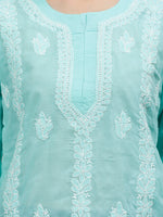 Load image into Gallery viewer, Seva Chikan Hand Embroidered Terivoil Cotton Lucknowi Chikankari Top