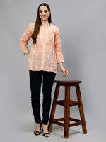 Load image into Gallery viewer, Seva Chikan Hand Embroidered Terivoil Cotton Lucknowi Chikankari Top