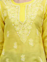 Load image into Gallery viewer, Seva Chikan Hand Embroidered Terivoil Cotton Lucknowi Chikankari Top