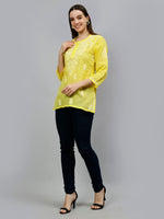 Load image into Gallery viewer, Seva Chikan Hand Embroidered Terivoil Cotton Lucknowi Chikankari Top