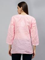 Load image into Gallery viewer, Seva Chikan Hand Embroidered Terivoil Cotton Lucknowi Chikankari Top