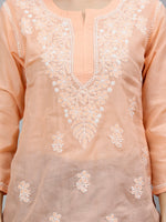 Load image into Gallery viewer, Seva Chikan Hand Embroidered Terivoil Cotton Lucknowi Chikankari Top