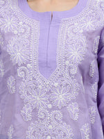 Load image into Gallery viewer, Seva Chikan Hand Embroidered Terivoil Cotton Lucknowi Chikankari Top