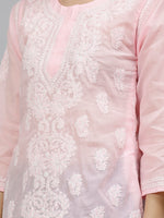 Load image into Gallery viewer, Seva Chikan Hand Embroidered Terivoil Cotton Lucknowi Chikankari Top