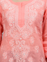 Load image into Gallery viewer, Seva Chikan Hand Embroidered Terivoil Cotton Lucknowi Chikankari Top