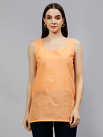 Load image into Gallery viewer, Seva Chikan Hand Embroidered Georgette Lucknowi Chikankari Top With Slip