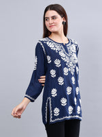 Load image into Gallery viewer, Seva Chikan Hand Embroidered Modal Lucknowi Chikankari Top