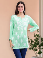 Load image into Gallery viewer, Seva Chikan Hand Embroidered Modal Lucknowi Chikankari Top