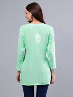 Load image into Gallery viewer, Seva Chikan Hand Embroidered Modal Lucknowi Chikankari Top