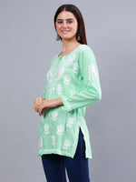 Load image into Gallery viewer, Seva Chikan Hand Embroidered Modal Lucknowi Chikankari Top