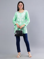 Load image into Gallery viewer, Seva Chikan Hand Embroidered Modal Lucknowi Chikankari Top