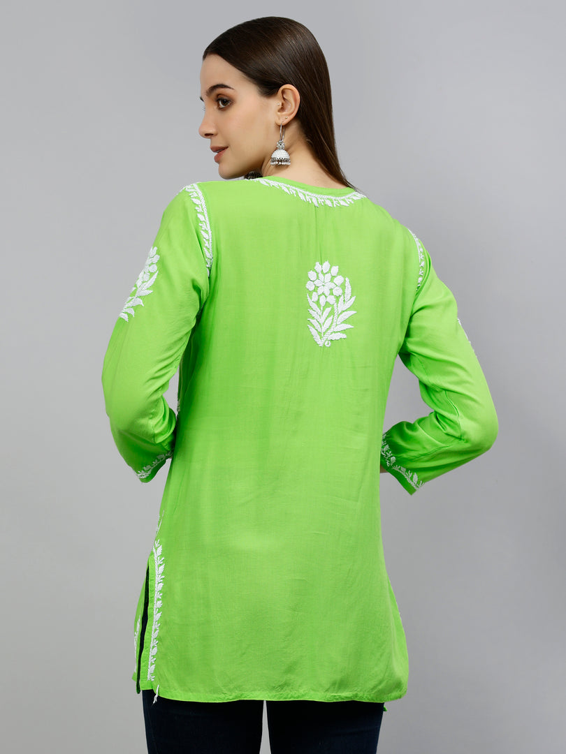 Seva Chikan Hand Embroidered Modal Lucknowi Chikankari Top