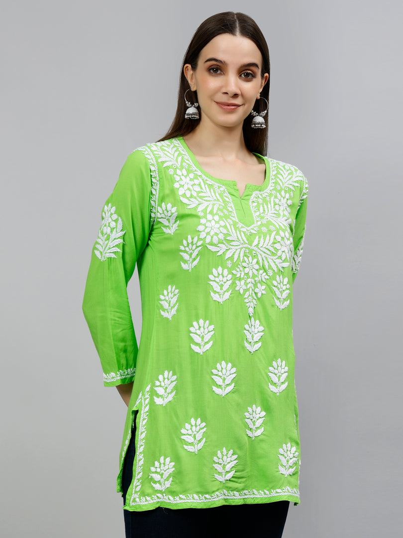Seva Chikan Hand Embroidered Modal Lucknowi Chikankari Top