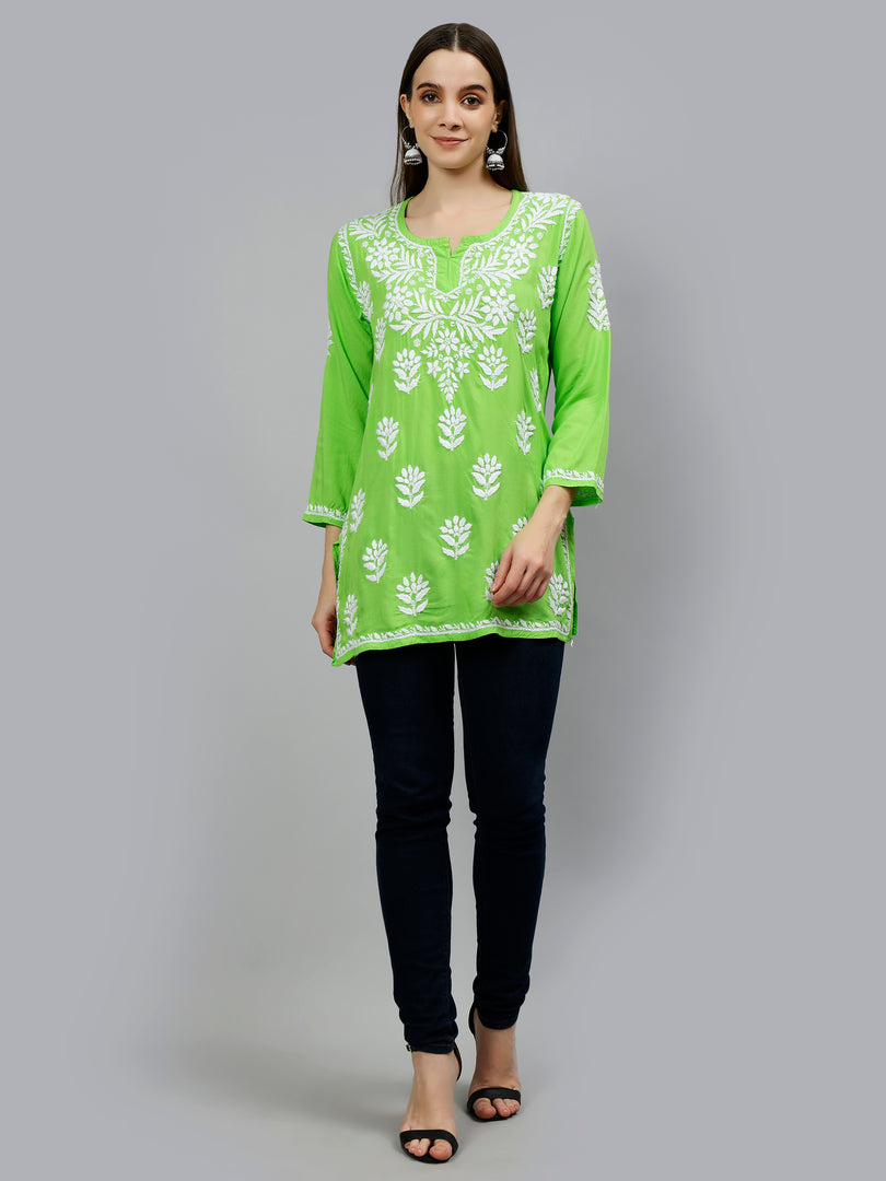 Seva Chikan Hand Embroidered Modal Lucknowi Chikankari Top