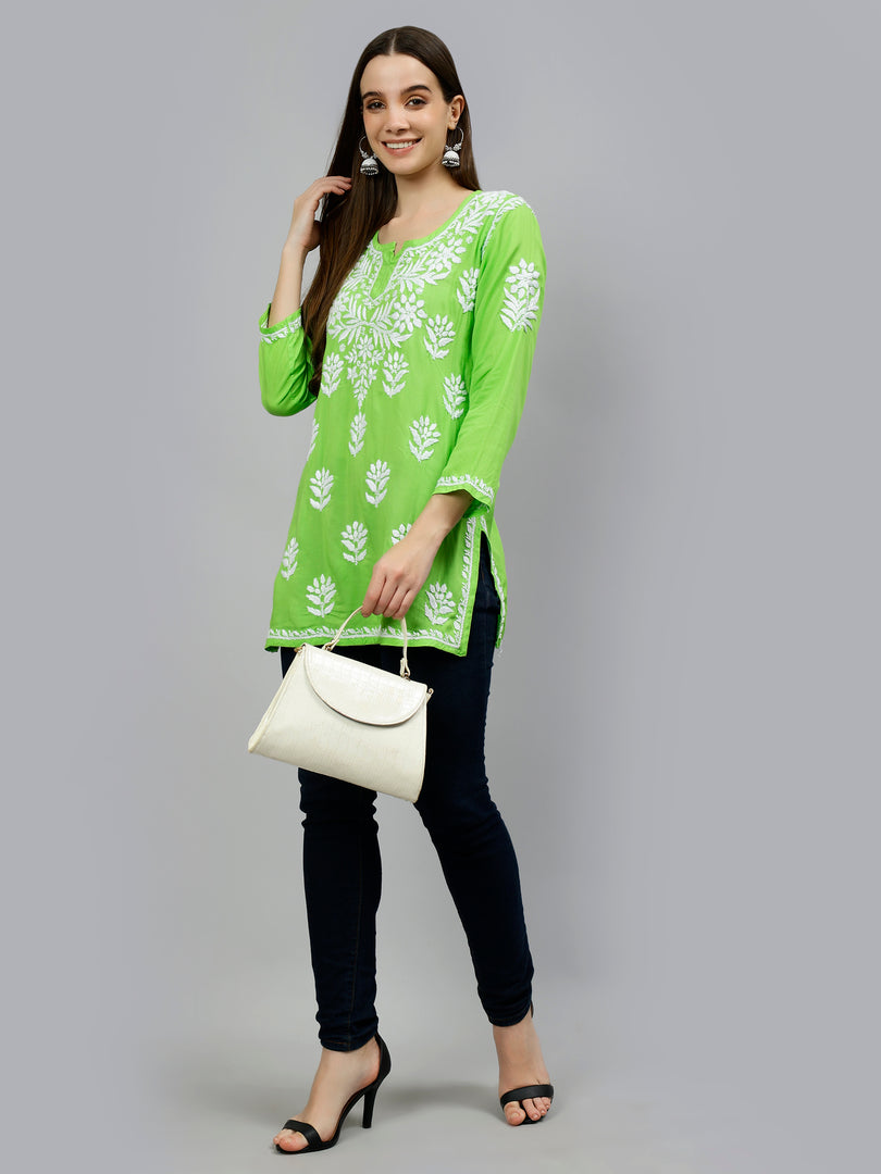 Seva Chikan Hand Embroidered Modal Lucknowi Chikankari Top
