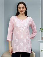 Load image into Gallery viewer, Seva Chikan Hand Embroidered Modal Lucknowi Chikankari Top