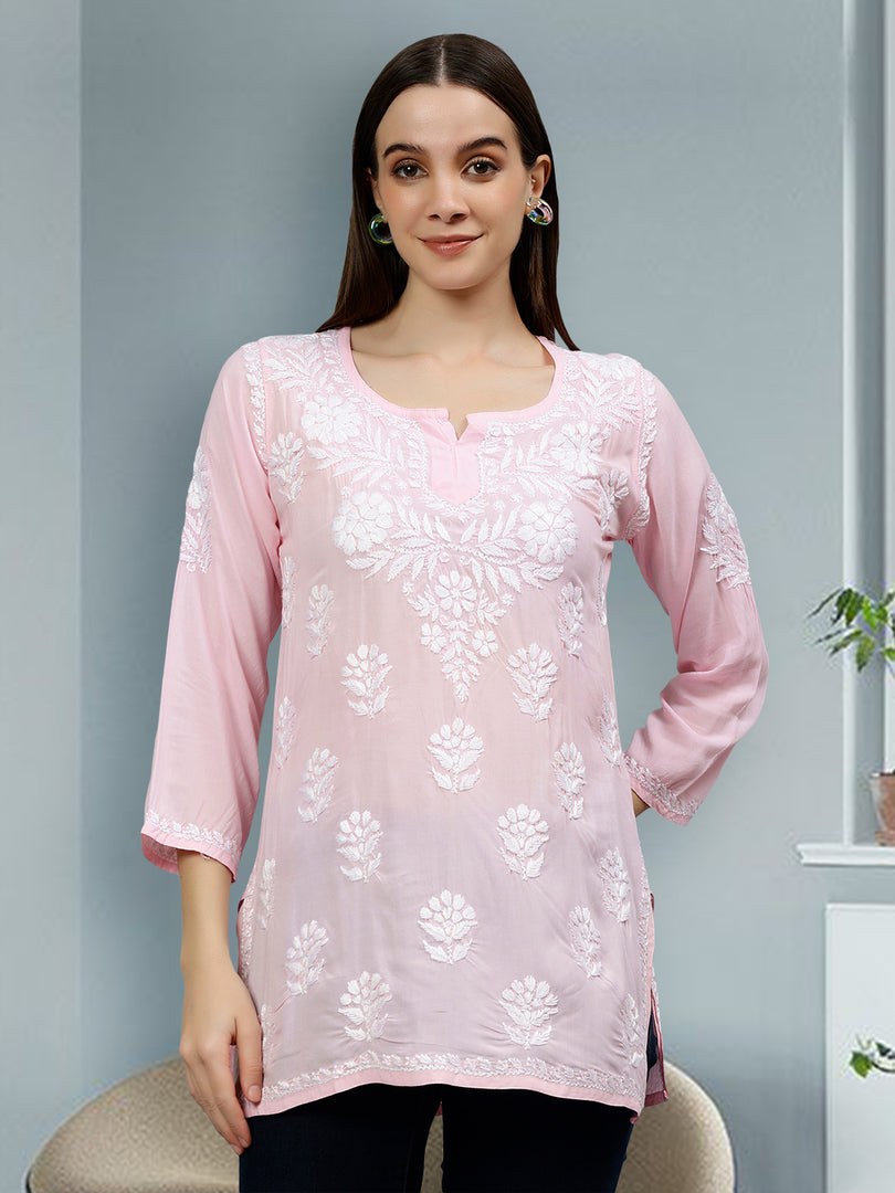 Seva Chikan Hand Embroidered Modal Lucknowi Chikankari Top