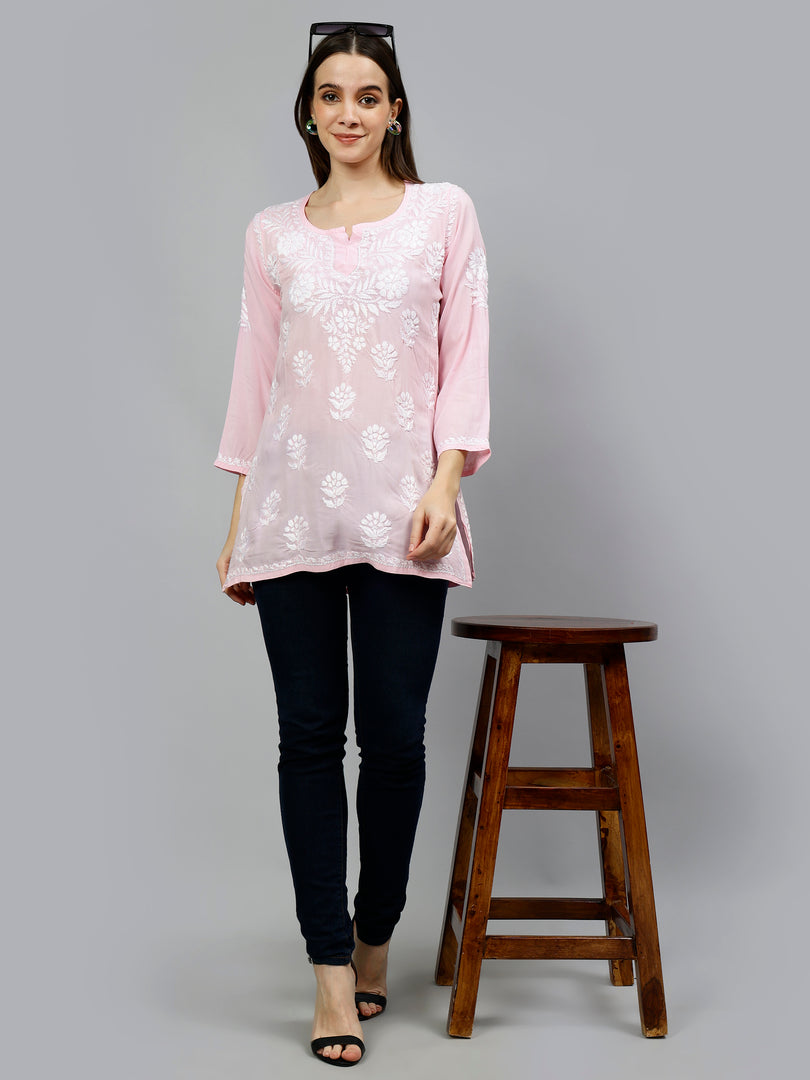 Seva Chikan Hand Embroidered Modal Lucknowi Chikankari Top