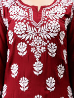 Load image into Gallery viewer, Seva Chikan Hand Embroidered Modal Lucknowi Chikankari Top