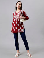 Load image into Gallery viewer, Seva Chikan Hand Embroidered Modal Lucknowi Chikankari Top