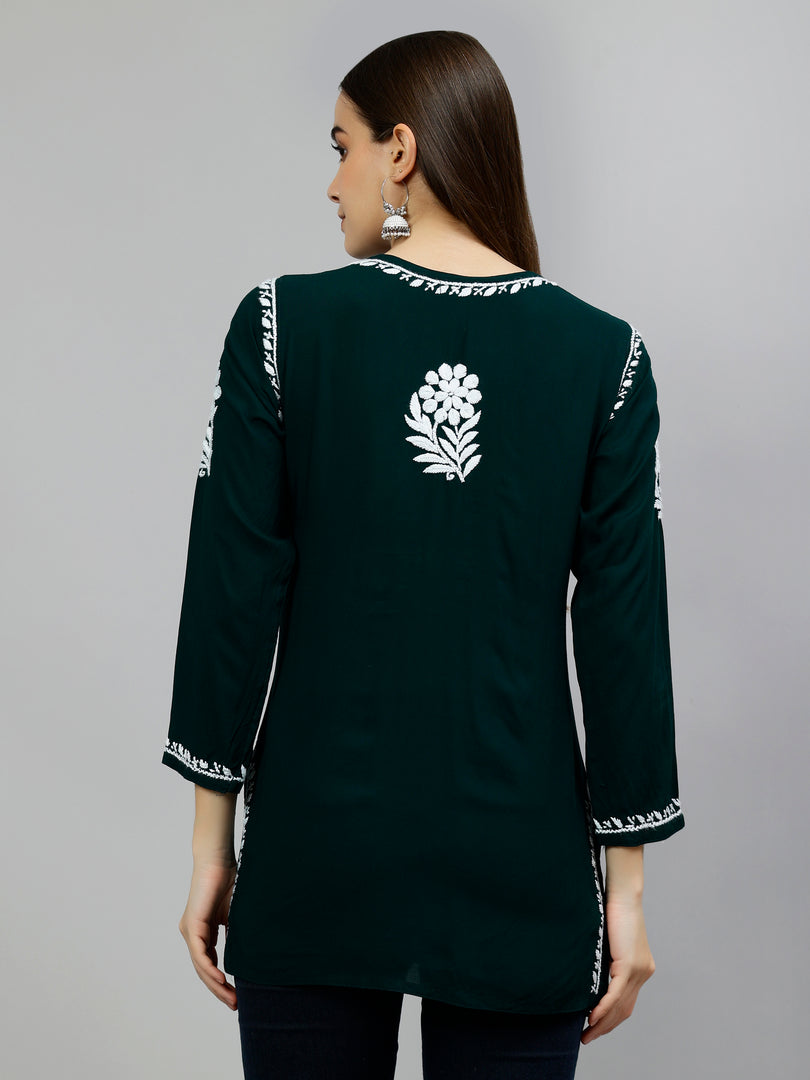 Seva Chikan Hand Embroidered Modal Lucknowi Chikankari Top