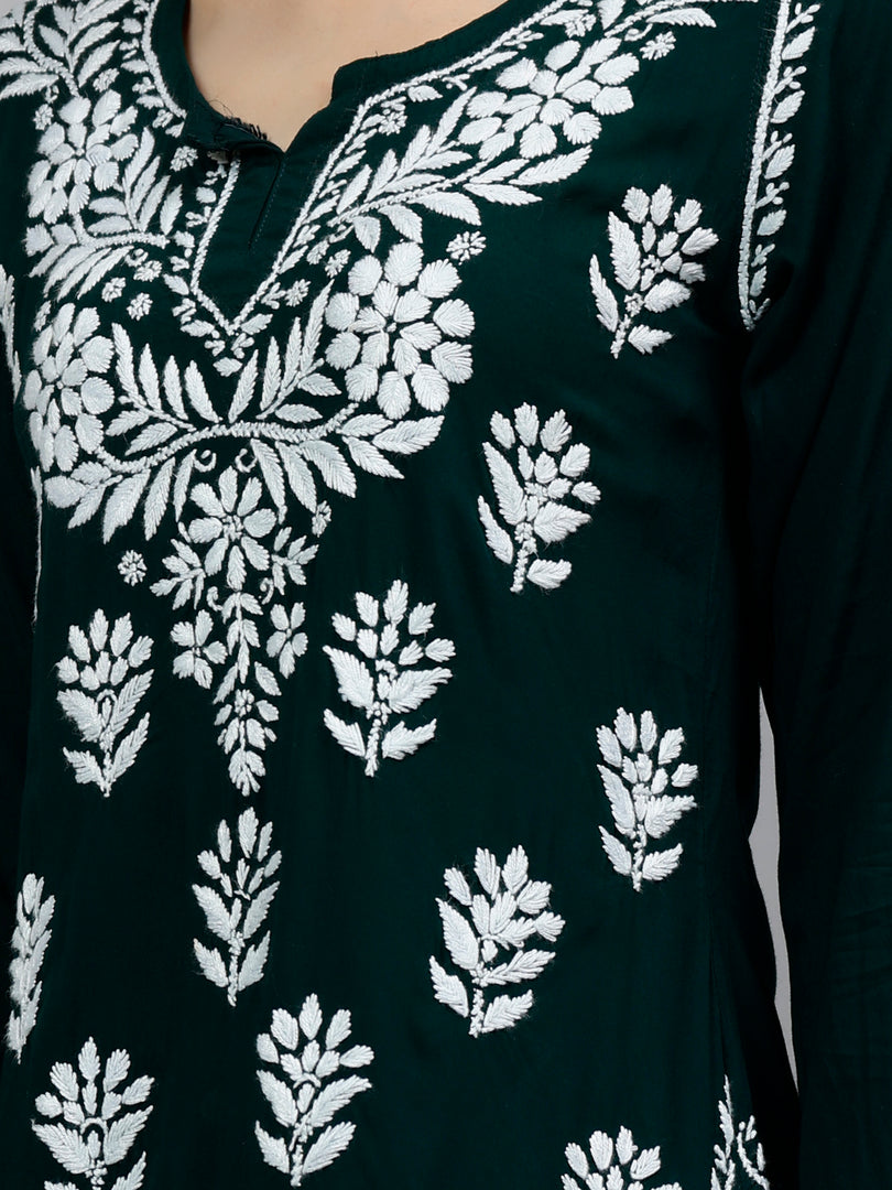 Seva Chikan Hand Embroidered Modal Lucknowi Chikankari Top