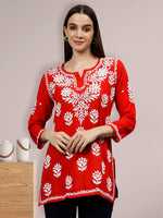 Load image into Gallery viewer, Seva Chikan Hand Embroidered Modal Lucknowi Chikankari Top