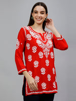 Load image into Gallery viewer, Seva Chikan Hand Embroidered Modal Lucknowi Chikankari Top