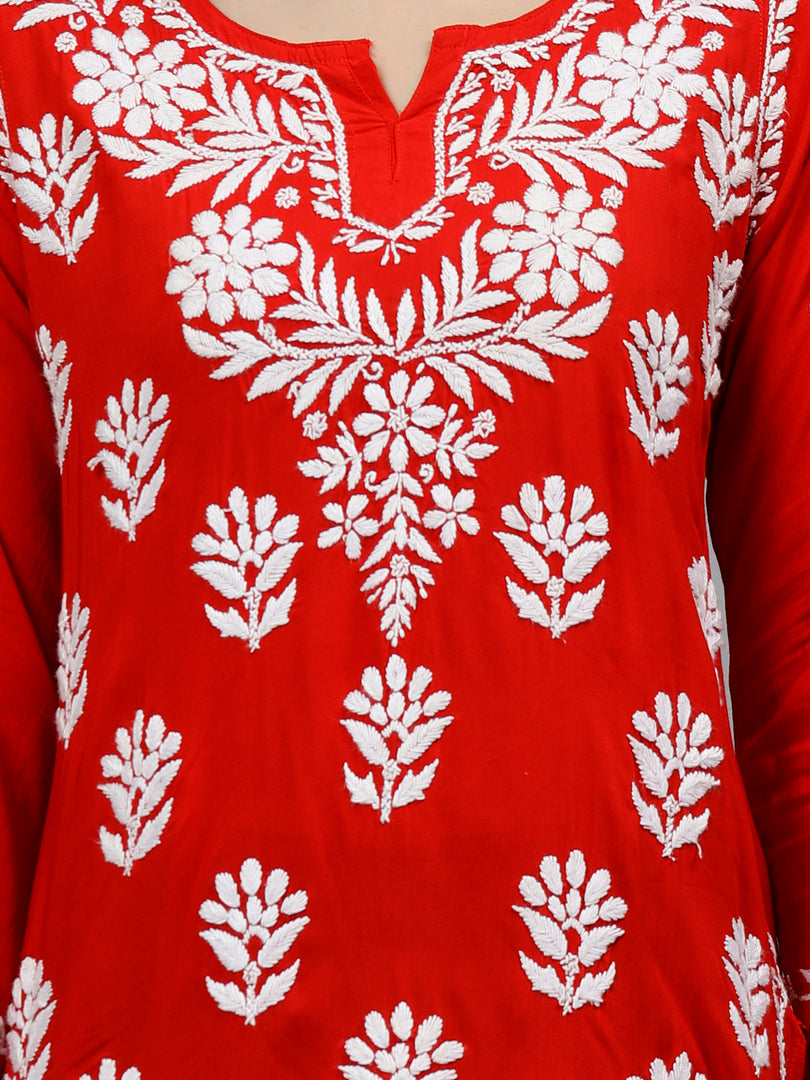 Seva Chikan Hand Embroidered Modal Lucknowi Chikankari Top