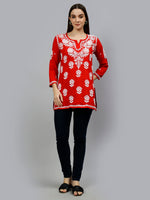 Load image into Gallery viewer, Seva Chikan Hand Embroidered Modal Lucknowi Chikankari Top