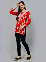 Load image into Gallery viewer, Seva Chikan Hand Embroidered Modal Lucknowi Chikankari Top