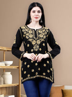 Load image into Gallery viewer, Seva Chikan Hand Embroidered Rayon Lucknowi Chikankari Top